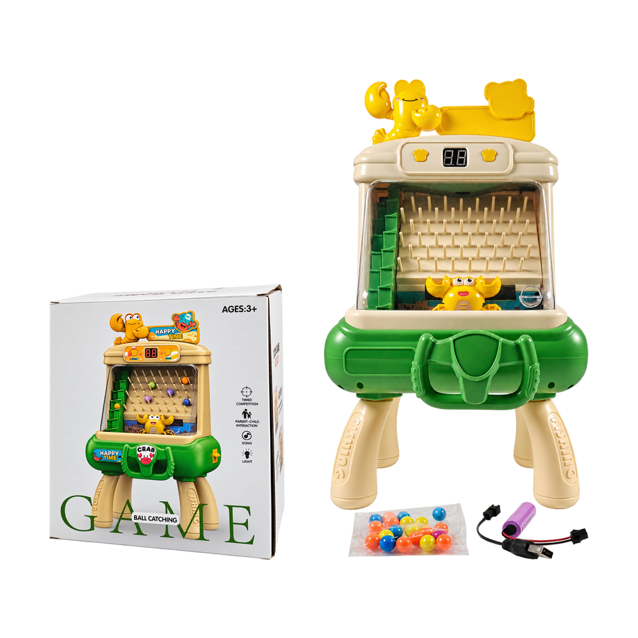 Ball Catching Claw Game with Digital Timer and Steering Wheel