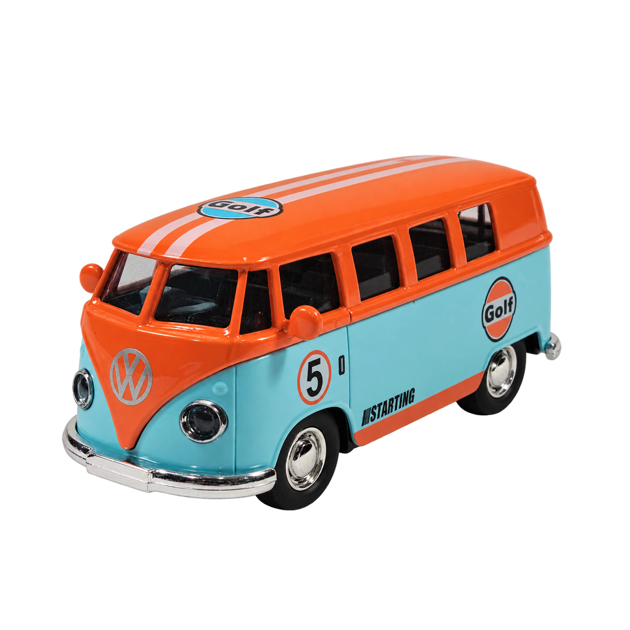 Classic Camper Van Model with Opening Door