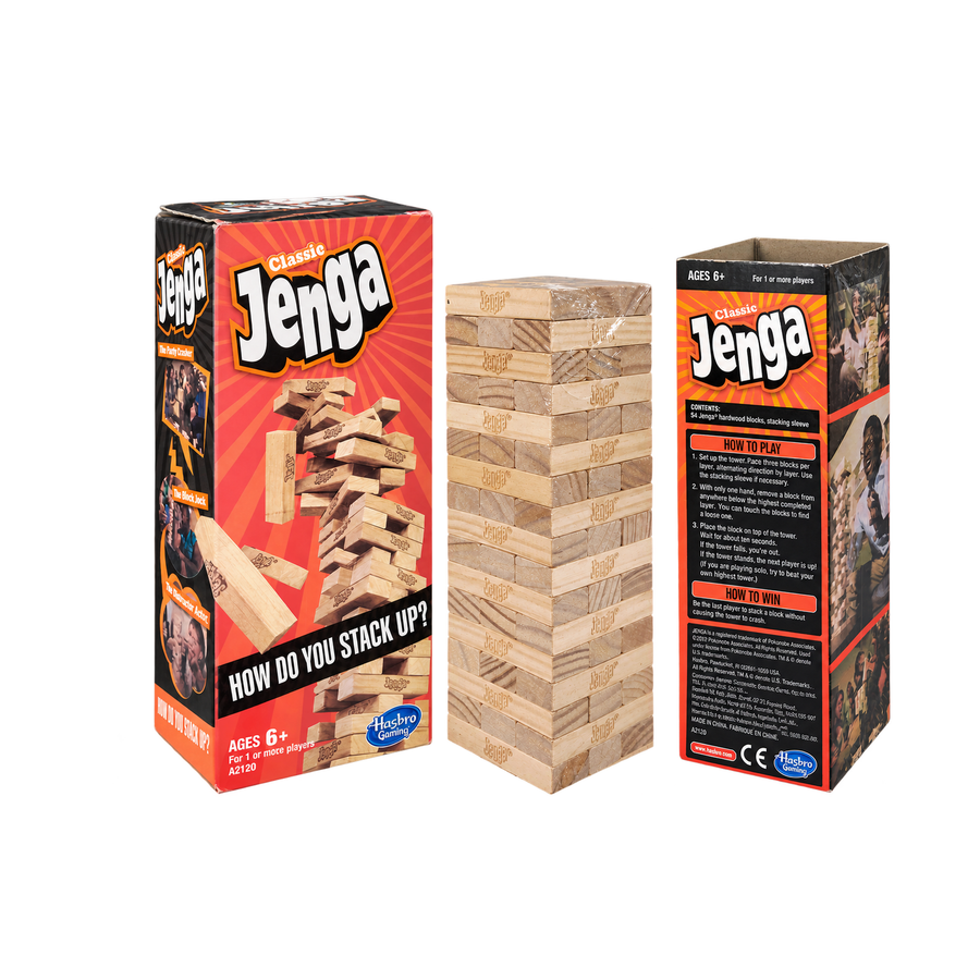 Jenga Classic Wooden Block Stacking Game