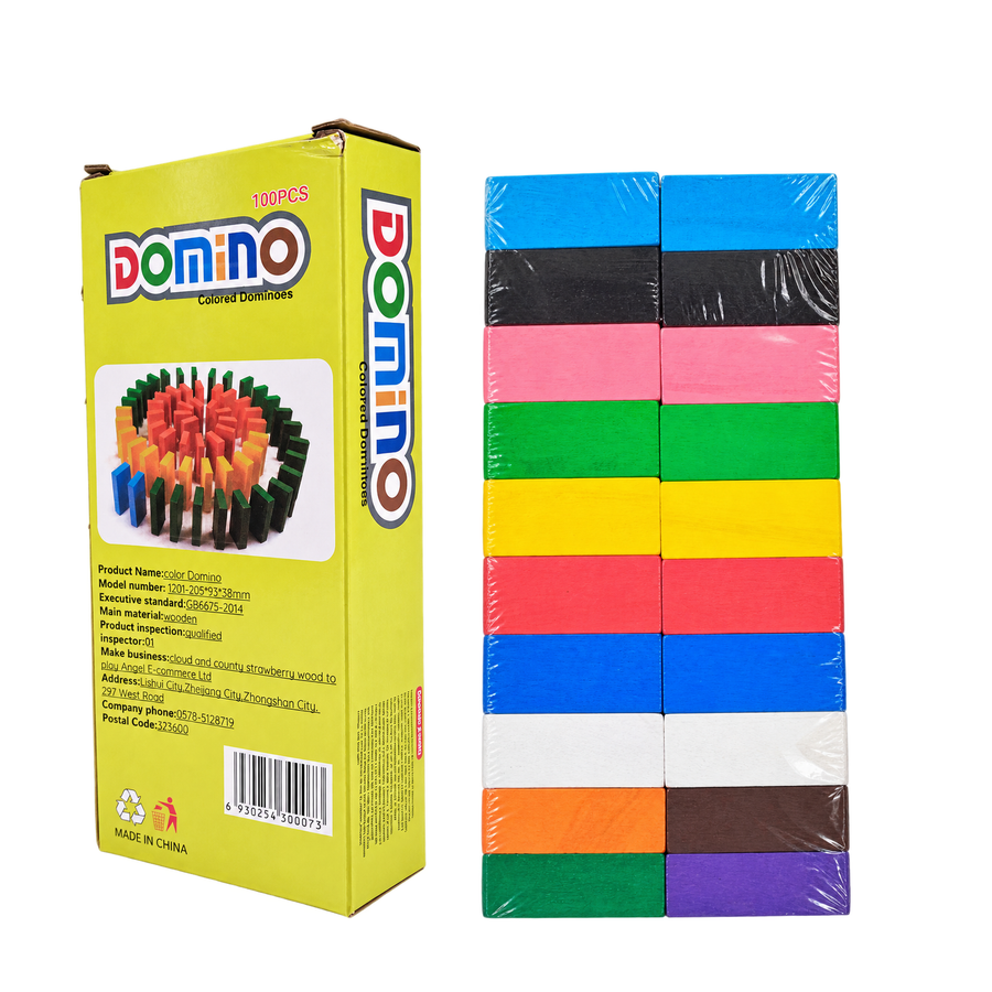 Coloured Domino Toppling Block Set