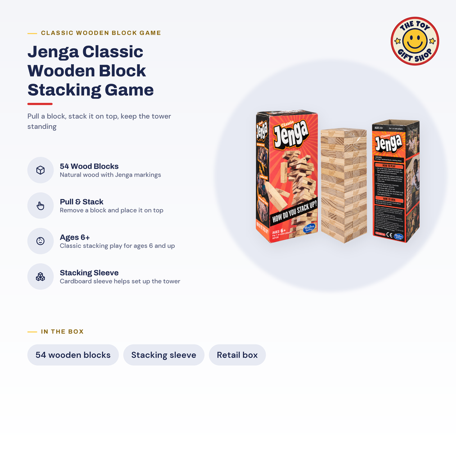 Jenga Classic Wooden Block Stacking Game