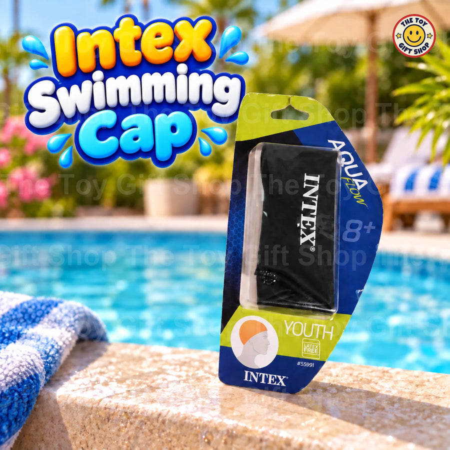 Intex AquaFlow Youth Swim Cap – White, Blue or Black – photo 5