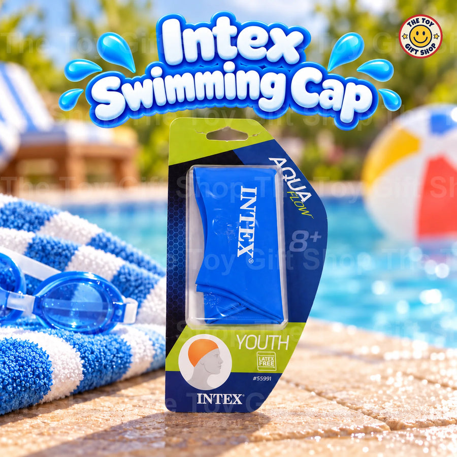 Intex AquaFlow Youth Swim Cap – White, Blue or Black – photo 7