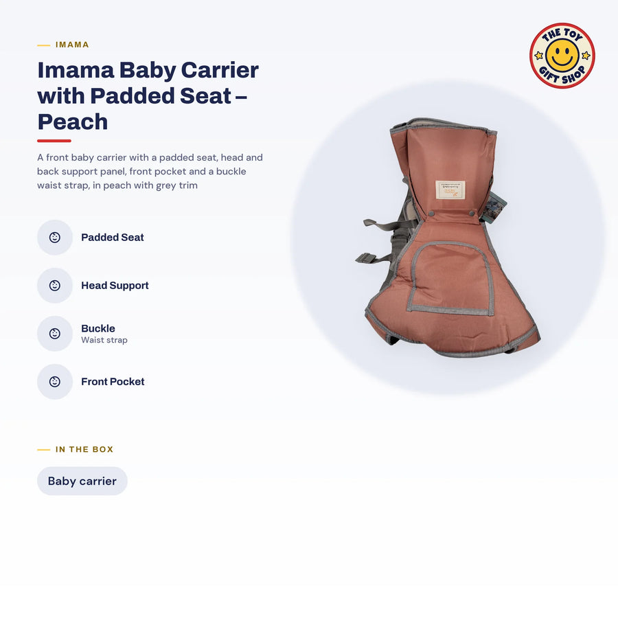 imama Baby Carrier with Padded Seat – Peach – photo 3