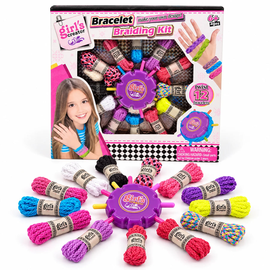 Bracelet Braiding Machine Kit and its box.