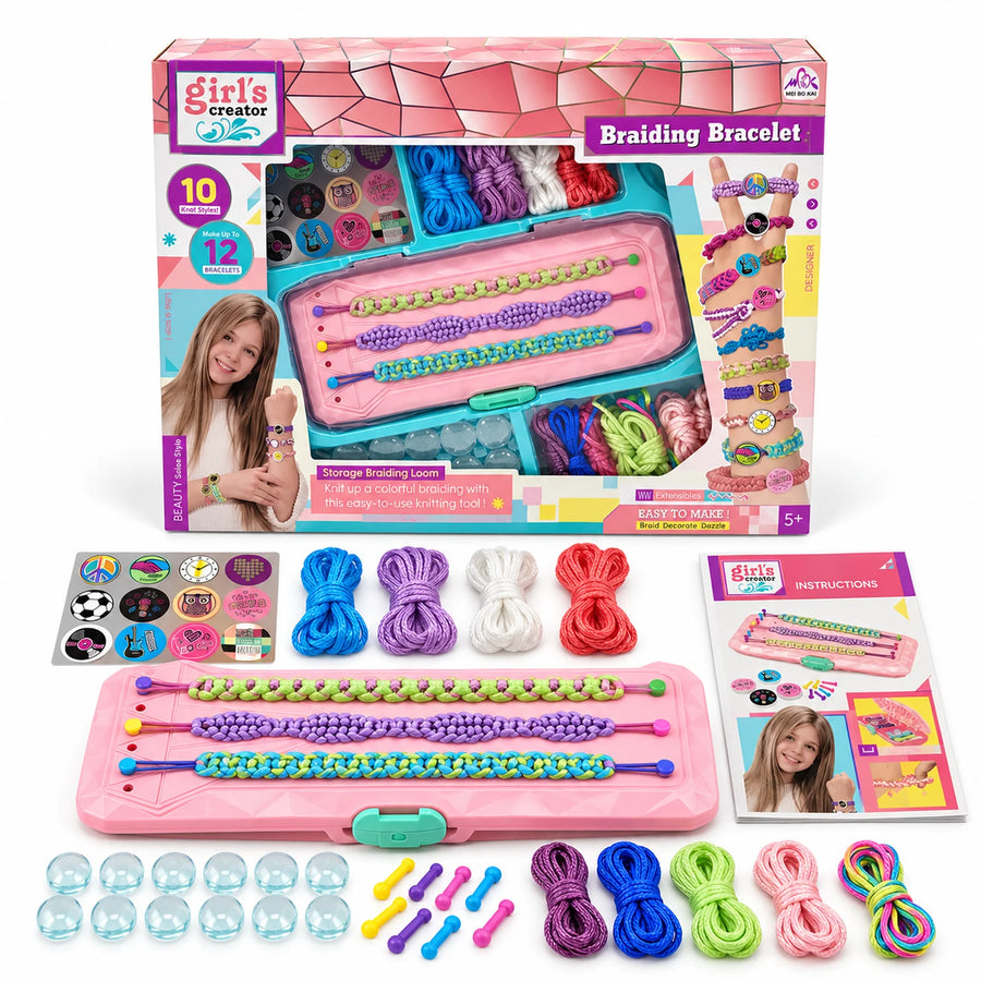 Braiding Bracelet Loom Kit and its box.