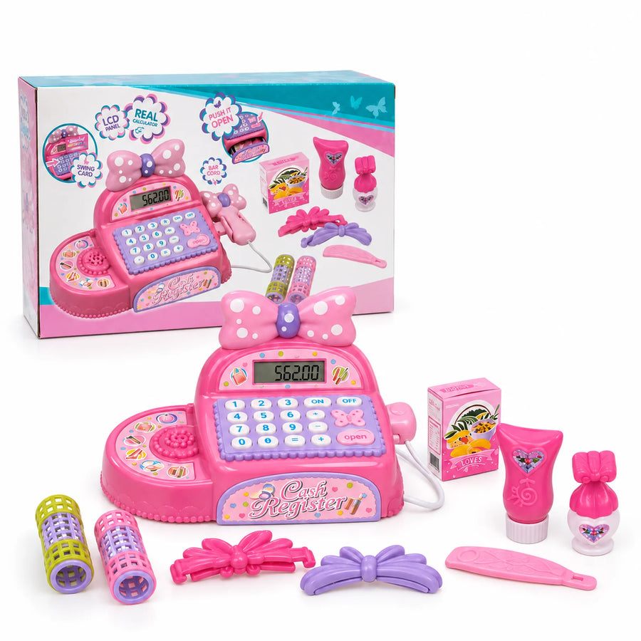 Pink Cash Register and its box.