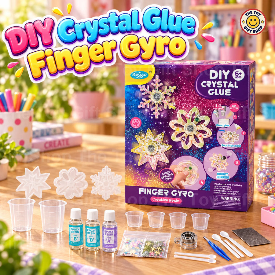 DIY Crystal Glue Finger Gyro Kit – Make 3 Resin Spinners – photo 2