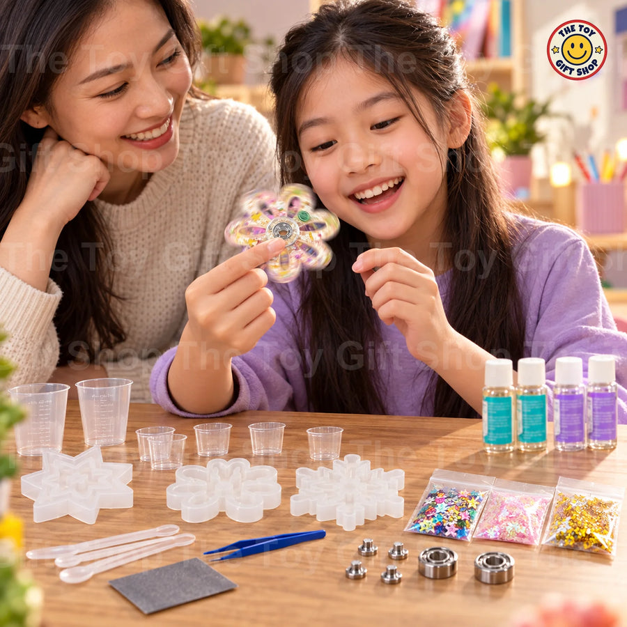 DIY Crystal Glue Finger Gyro Kit – Make 3 Resin Spinners – photo 3