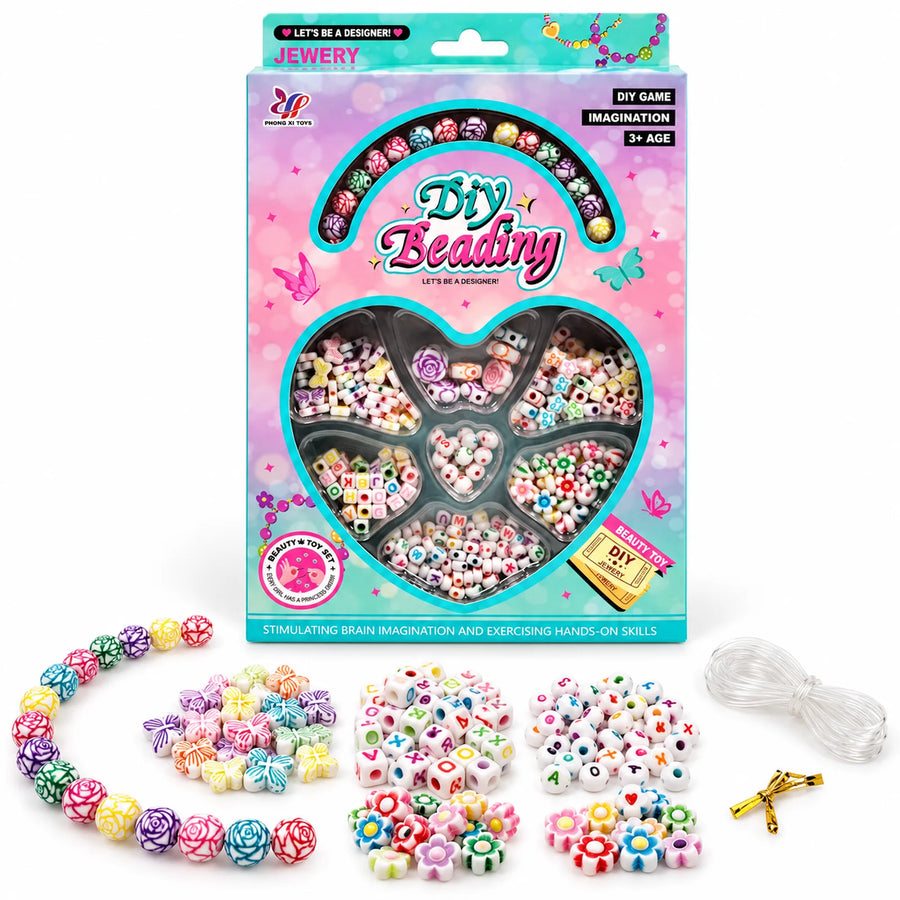DIY Beading Heart Kit and its box.