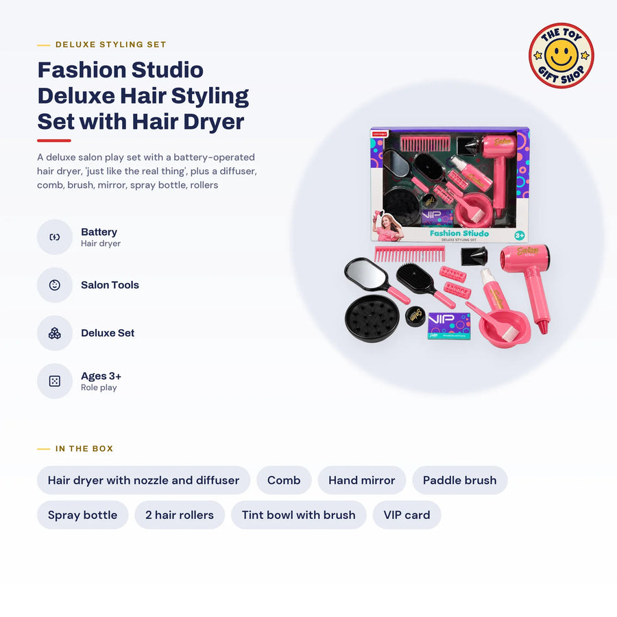 Fashion Studio Deluxe Hair Styling Set with Hair Dryer – photo 4