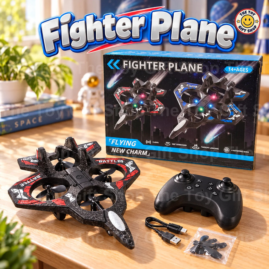 Fighter Plane RC Quadcopter – Black Battle Jet – photo 2