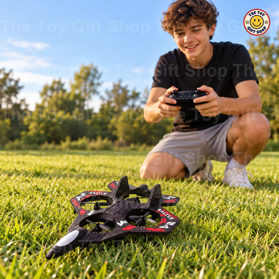 Fighter Plane RC Quadcopter – Black Battle Jet – photo 3