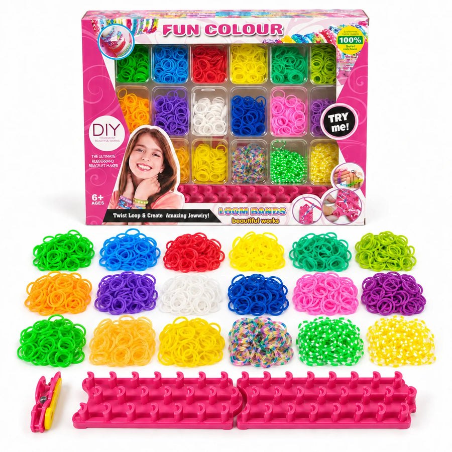 Fun Colour Loom Bands Kit and its box.