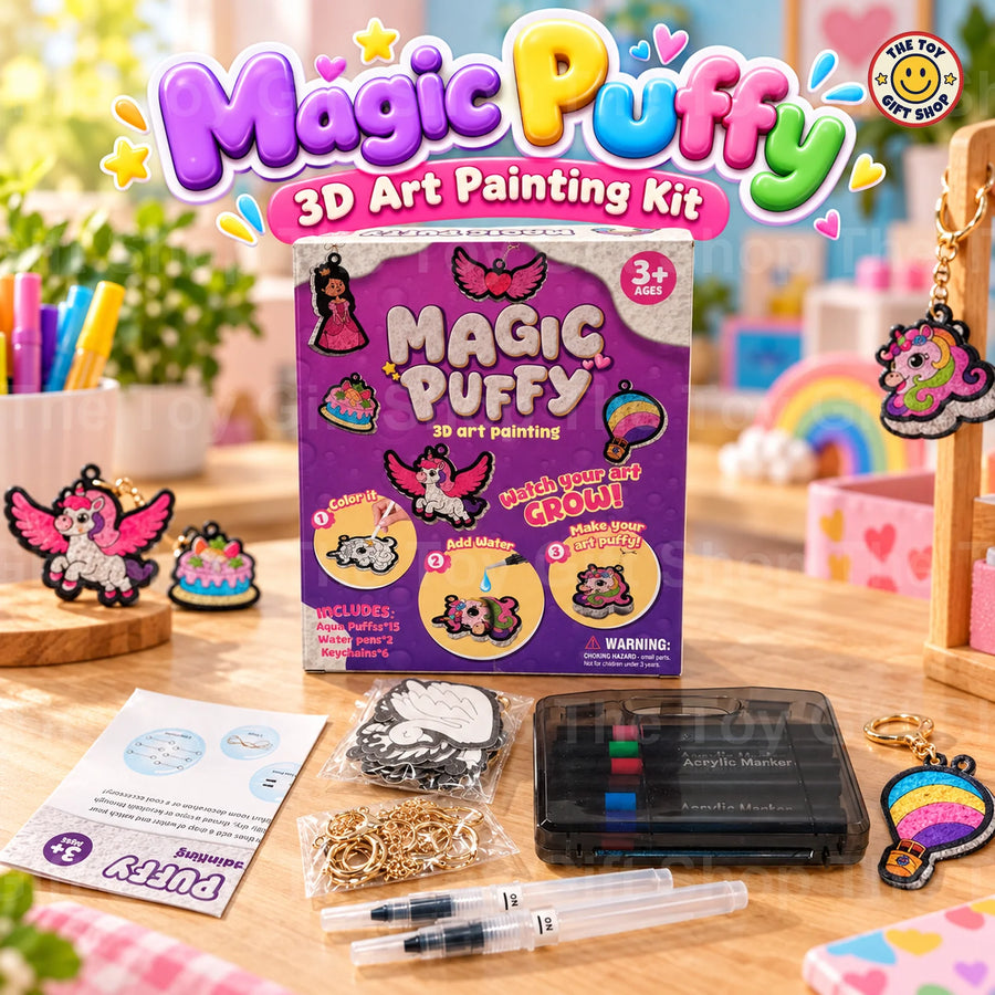 Magic Puffy 3D Art Painting Kit with Keychains – photo 2