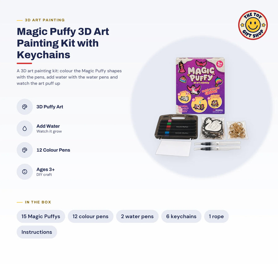 Magic Puffy 3D Art Painting Kit with Keychains – photo 4