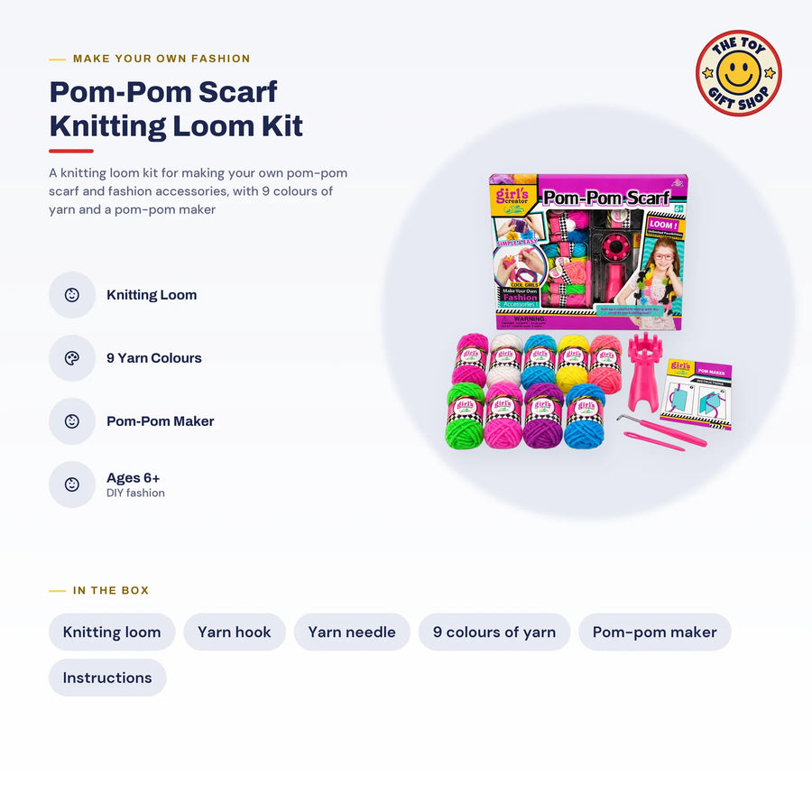 Pom-Pom Scarf Knitting Loom Kit – photo 4