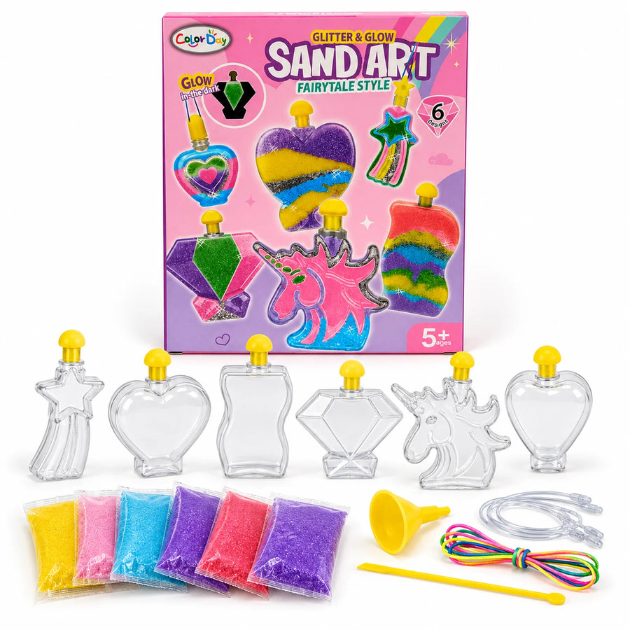 Glitter & Glow Sand Art Kit and its box.