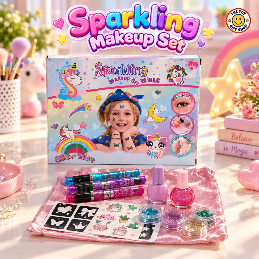 Sparkling Glitter Tattoo Makeup Set with Bag – photo 2