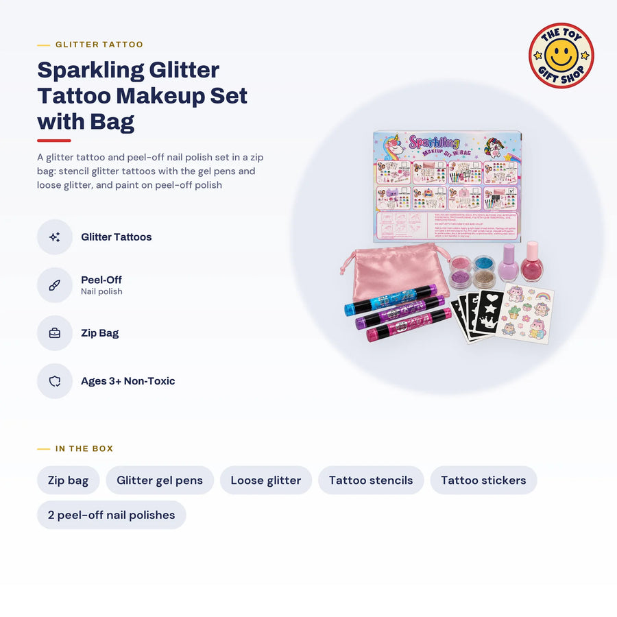 Sparkling Glitter Tattoo Makeup Set with Bag – photo 4