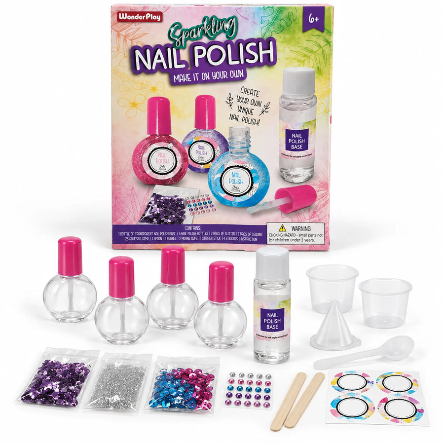 Sparkling Nail Polish Kit and its box.