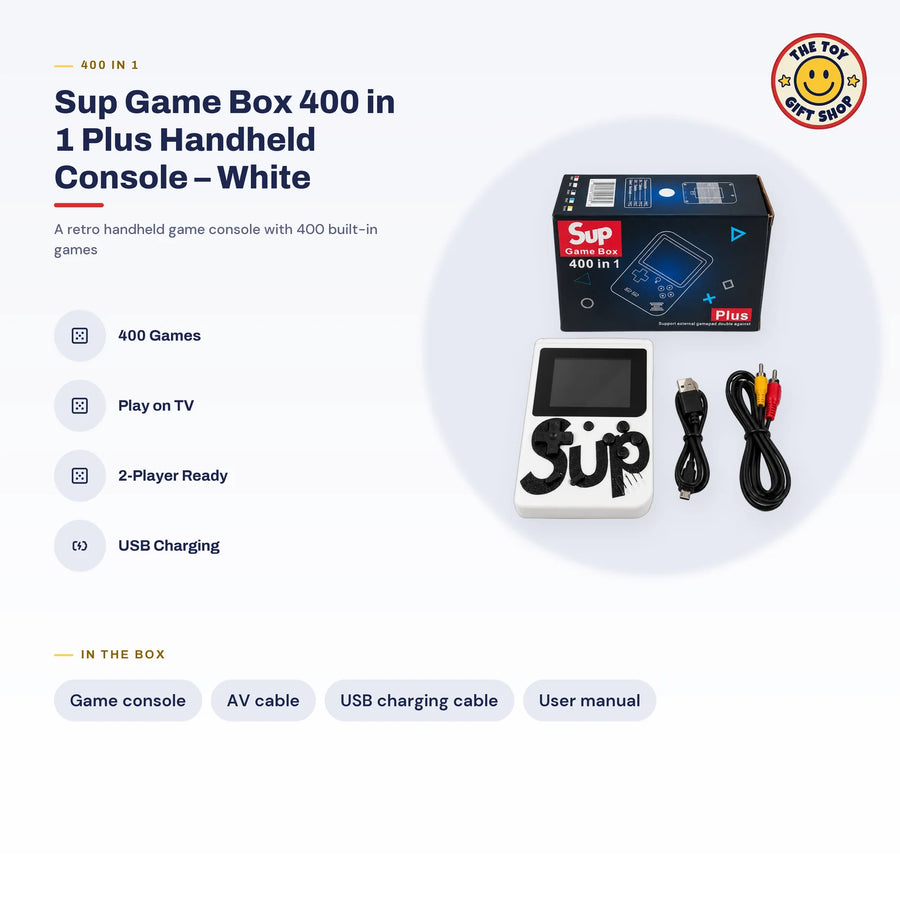 SUP Game Box 400 in 1 Plus Handheld Console – White – photo 4