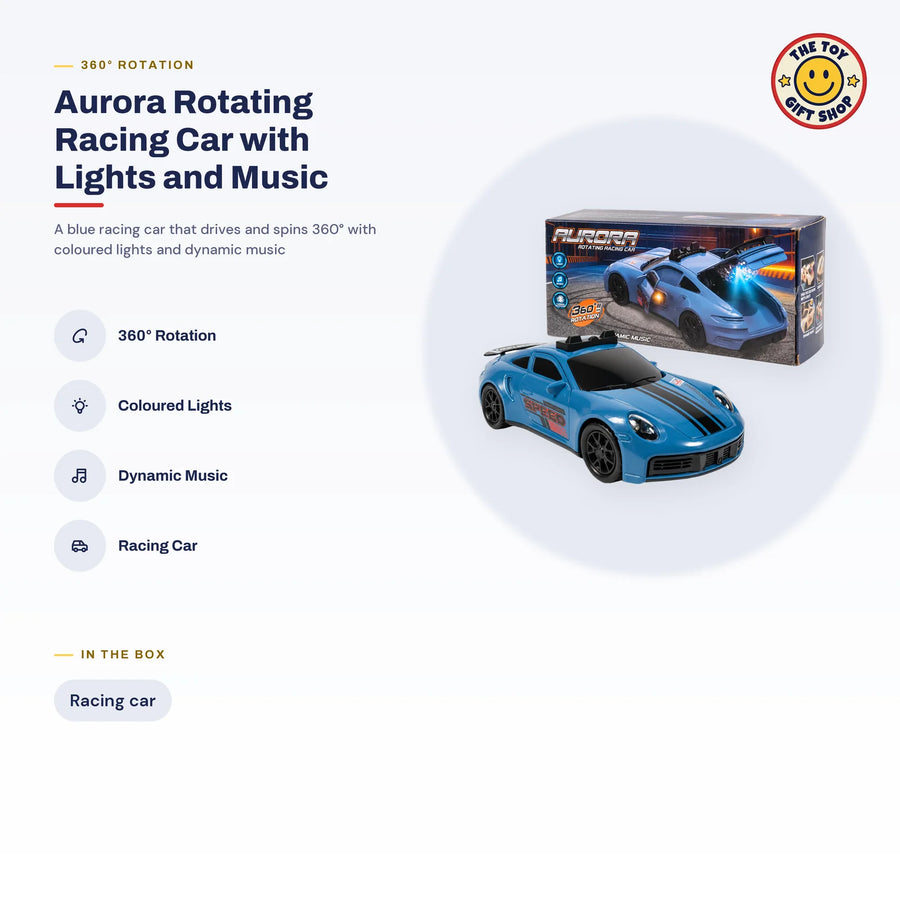 Aurora Rotating Racing Car with Lights and Music – photo 4
