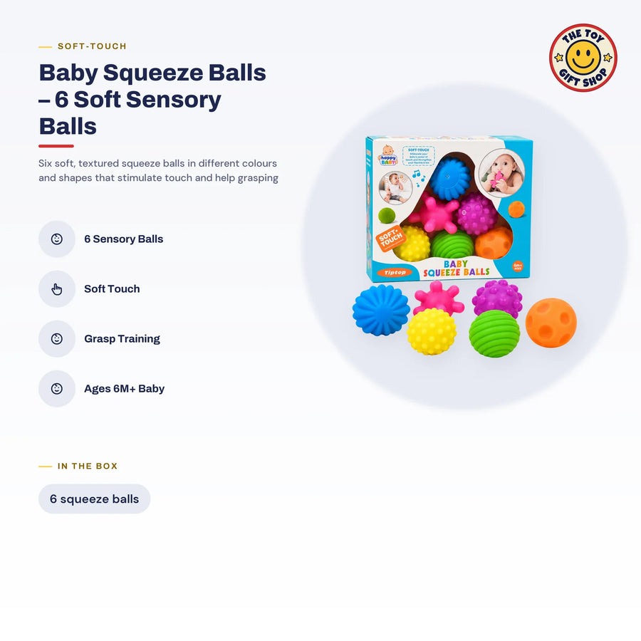Baby Squeeze Balls – 6 Soft Sensory Balls – photo 4