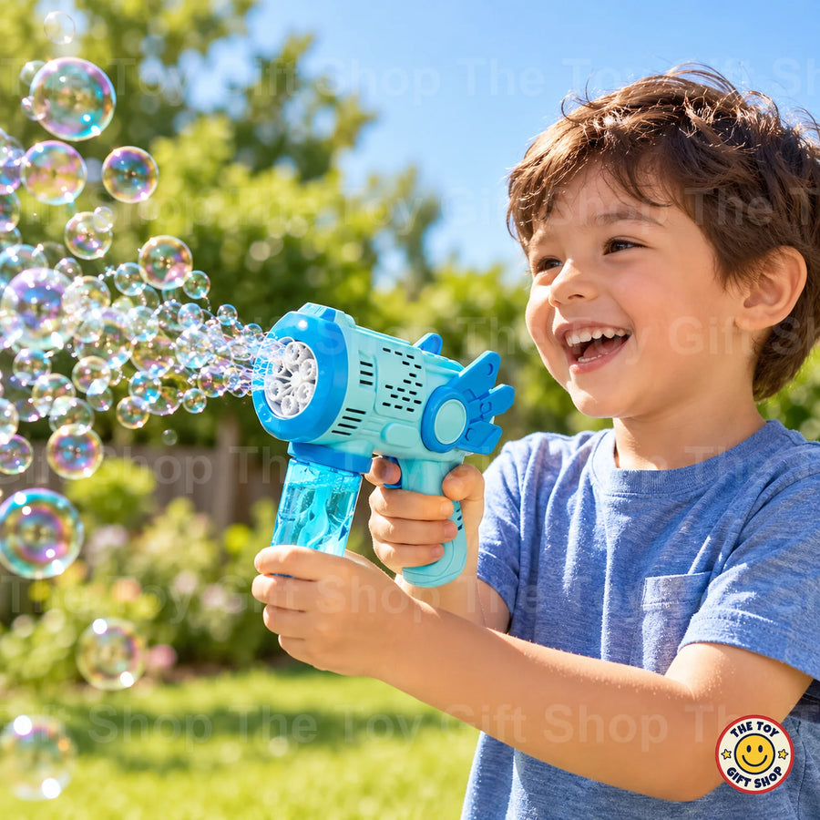 Electric Bubble Gun with Bubble Solution – Blue – photo 3