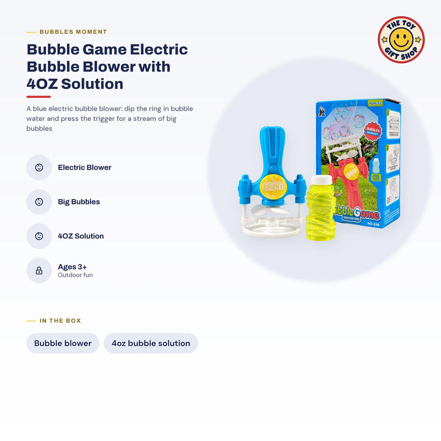 Bubble Game Electric Bubble Blower with 4oz Solution – photo 4