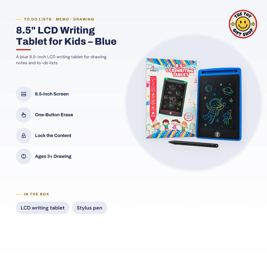 8.5" LCD Writing Tablet for Kids – Blue – photo 4