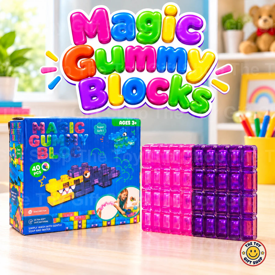 Magic Gummy Blocks – 40 Soft Sensory Building Blocks – photo 2