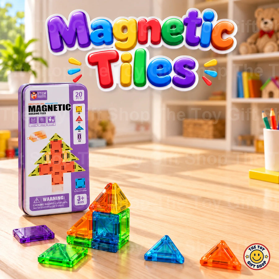 Magnetic Building Tiles – 20 Pieces in a Tin – photo 2