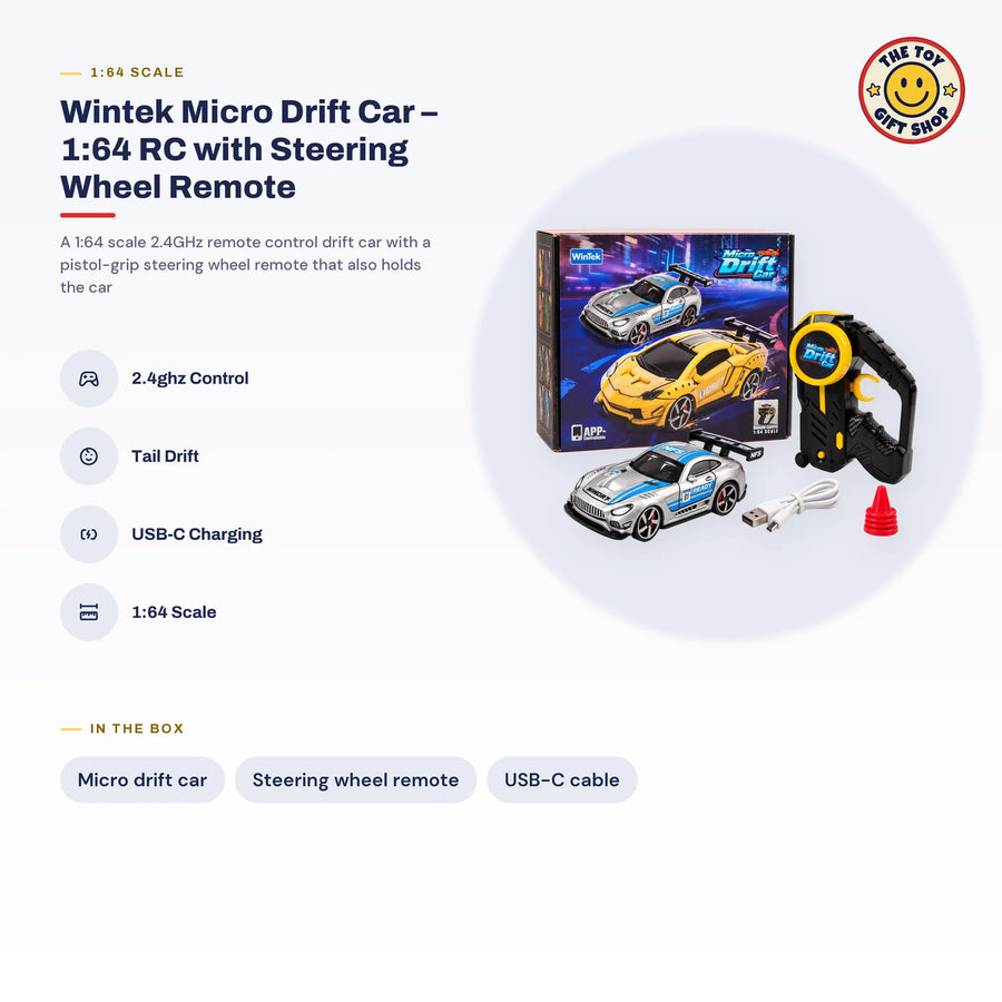 WinTek Micro Drift Car – 1:64 RC with Steering Wheel Remote – photo 4