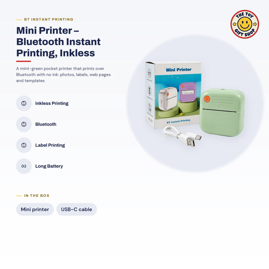 Mini Printer – Bluetooth Instant Printing, Inkless – photo 4