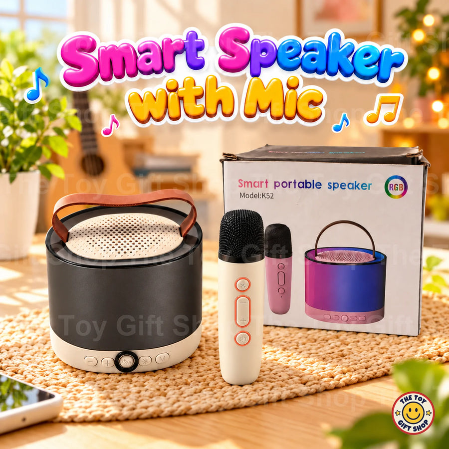 Smart Portable Speaker with Microphone – K52, RGB Lights – photo 2