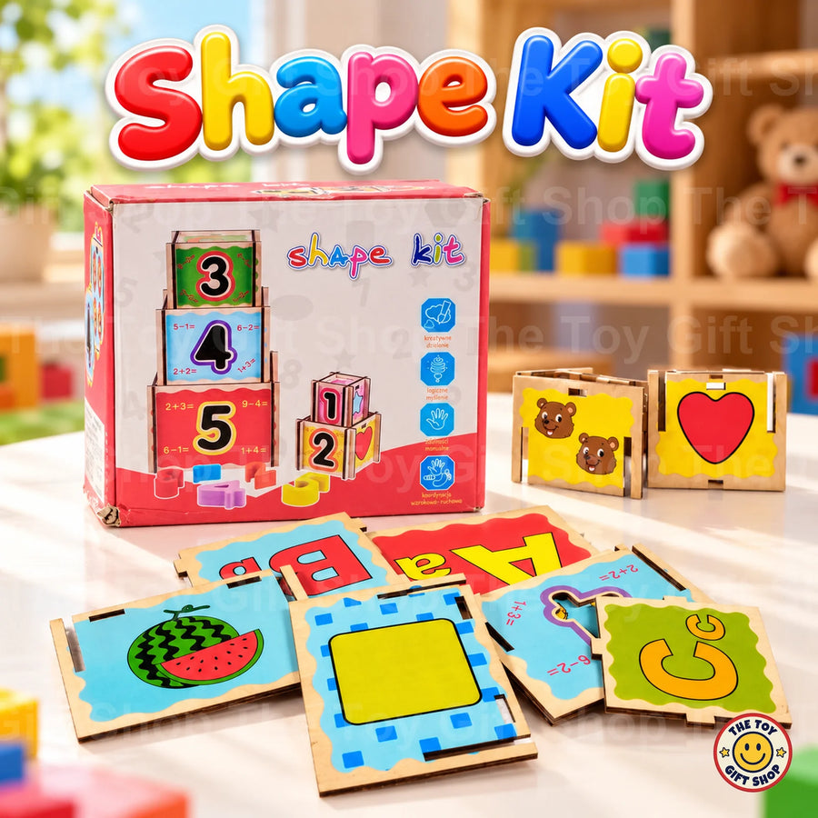 Wooden Shape Kit – Number Stacking Boxes – photo 2