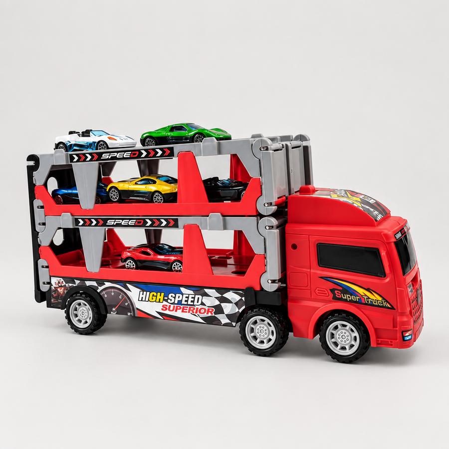 Car carrier truck studio image