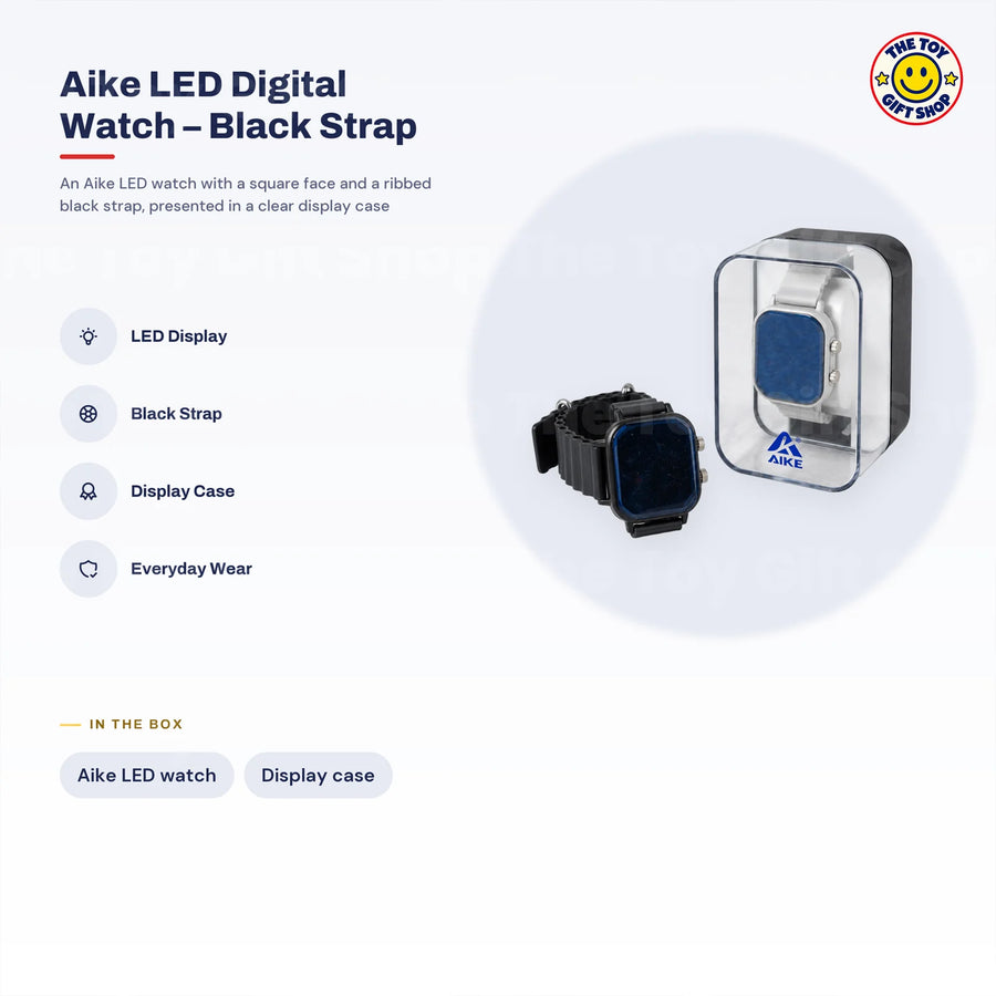 Aike LED Digital Watch – Black Strap – photo 7