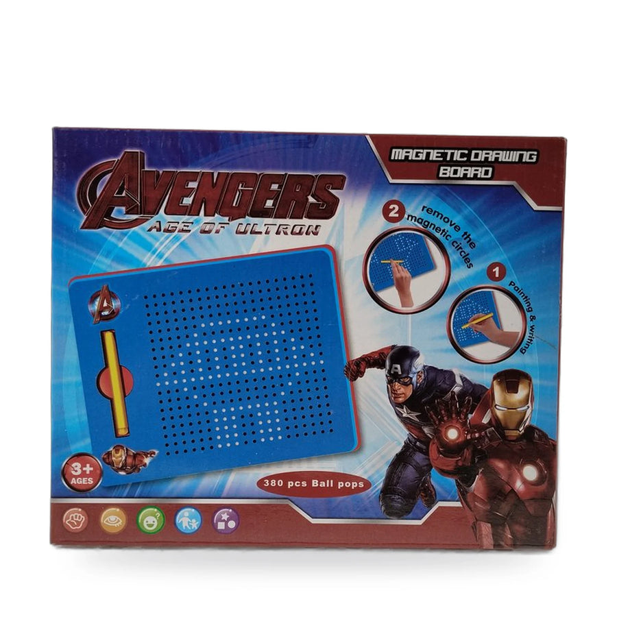 Avengers Age of Ultron magnetic drawing board with magnetic ball pops and stylus