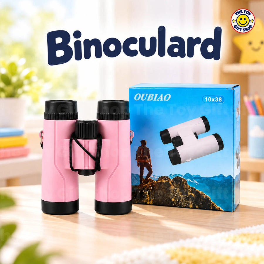 Oubiao 10x38 Binoculars for Children, Pink – photo 3