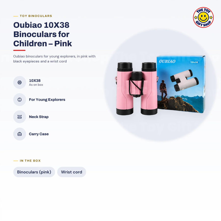 Oubiao 10x38 Binoculars for Children, Pink – photo 6