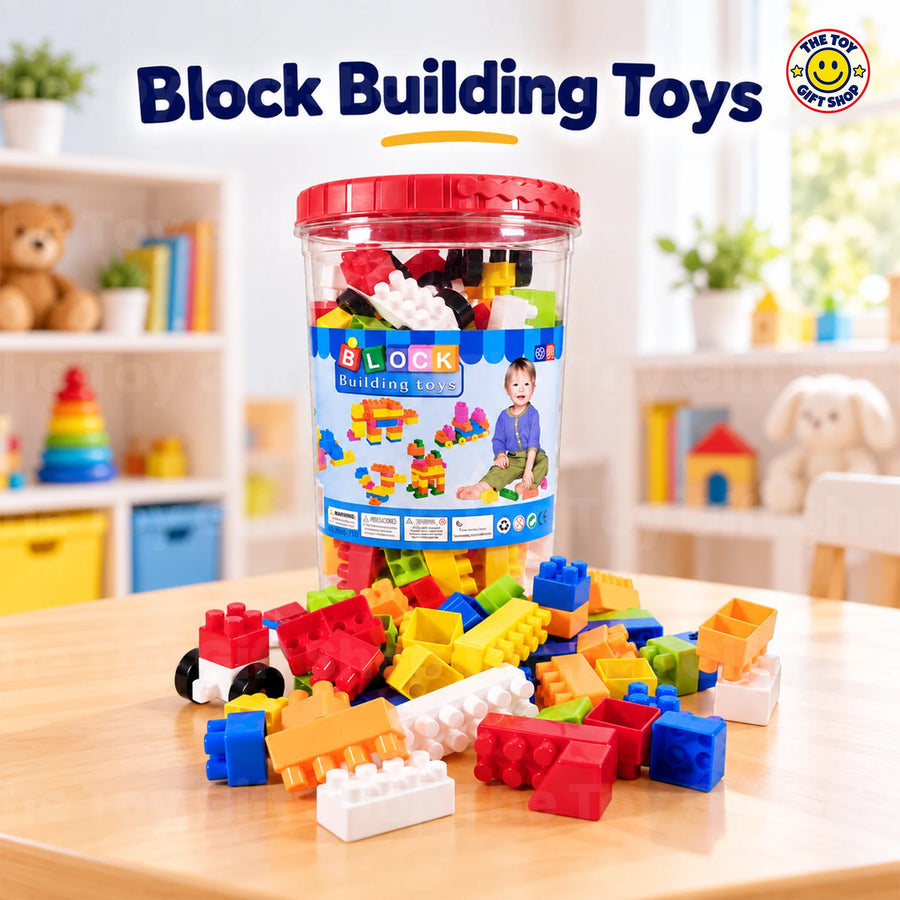 Chunky Building Blocks in a Clear Storage Jar – photo 3