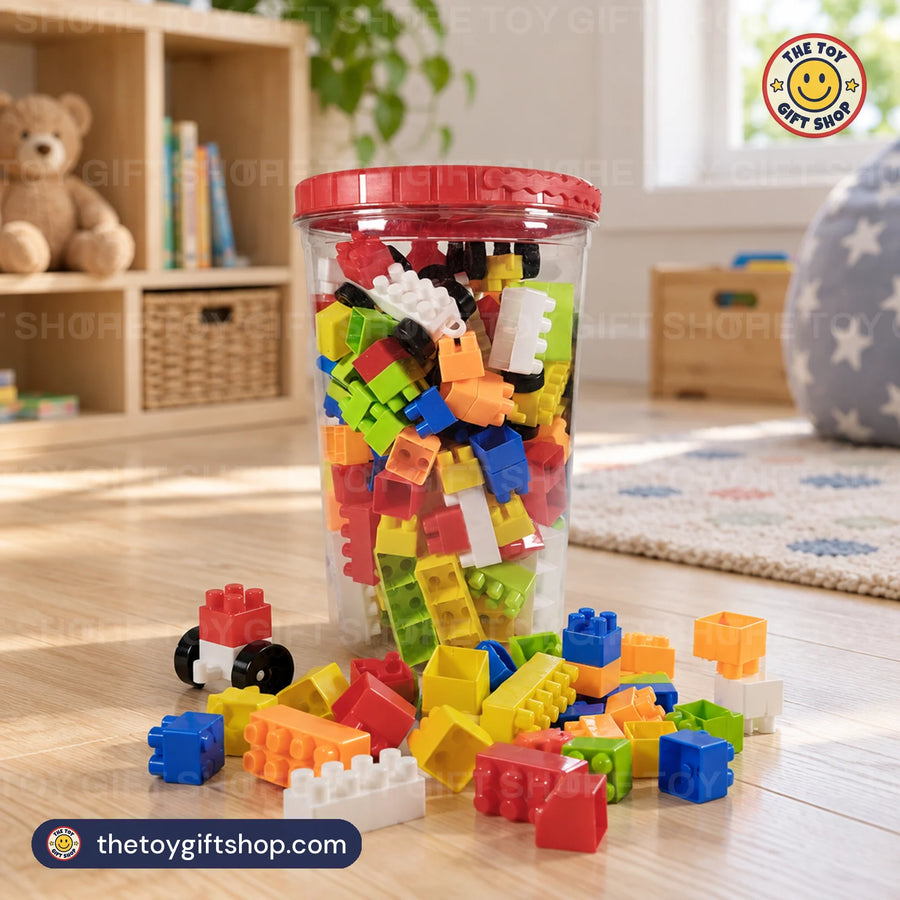 Chunky Building Blocks in a Clear Storage Jar – photo 4