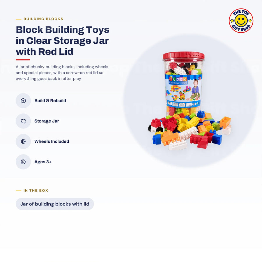 Chunky Building Blocks in a Clear Storage Jar – photo 6