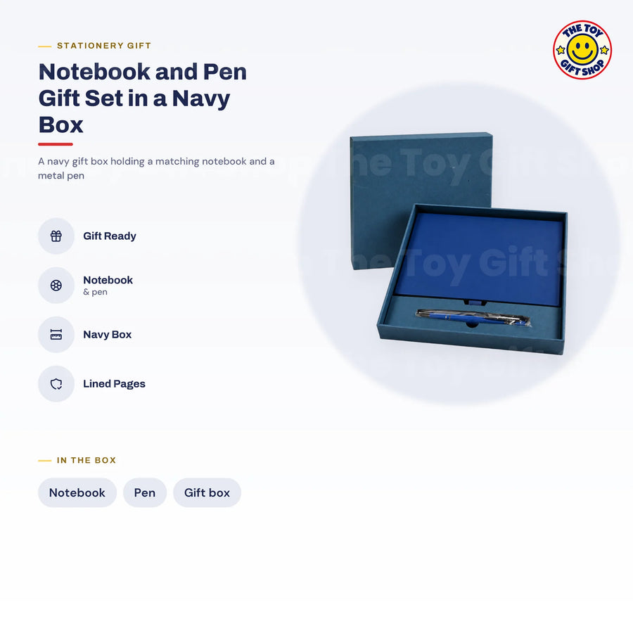 Notebook and Pen Gift Set in a Navy Box – photo 6