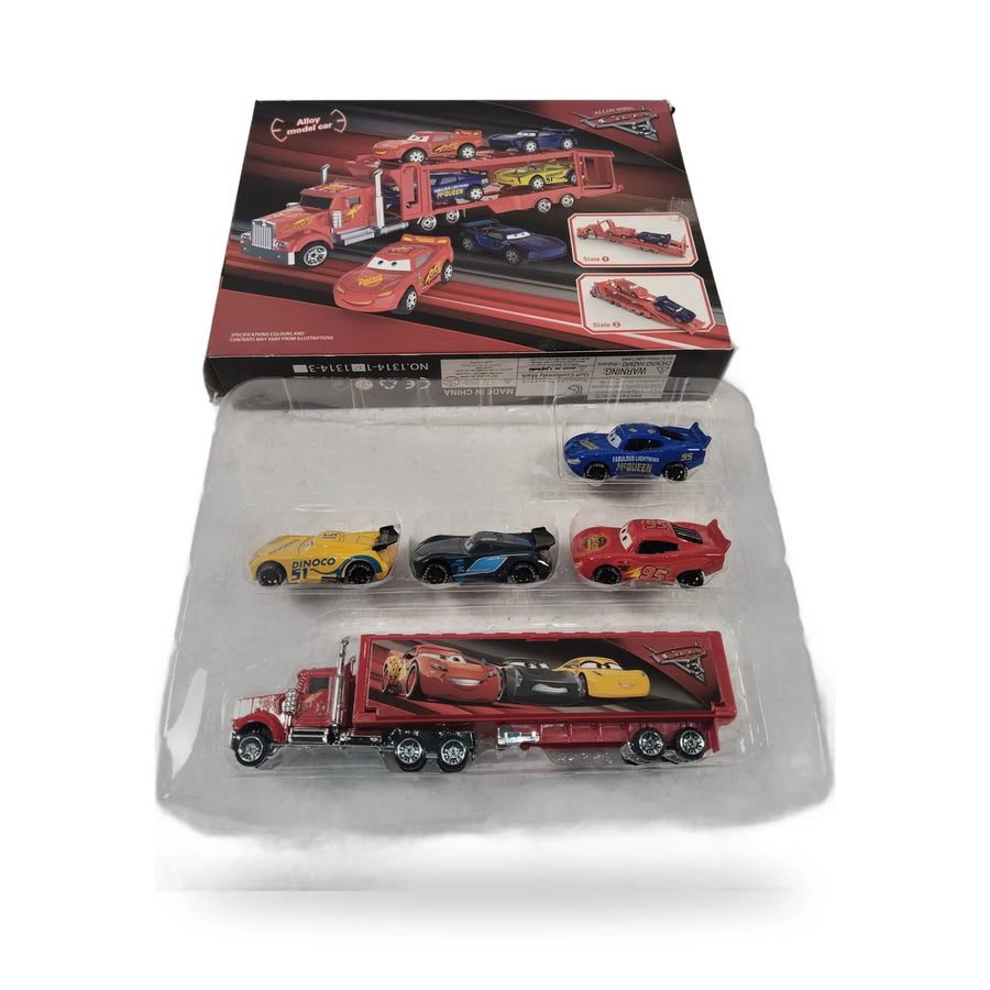 Cars 3 Alloy Car Carrier Truck with 4 Cars – photo 3