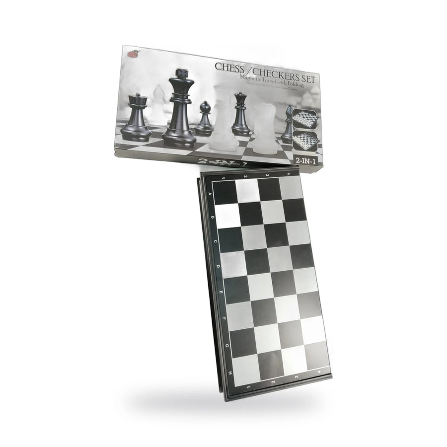 Magnetic Chess and Checkers 2-in-1 Travel Set – photo 3