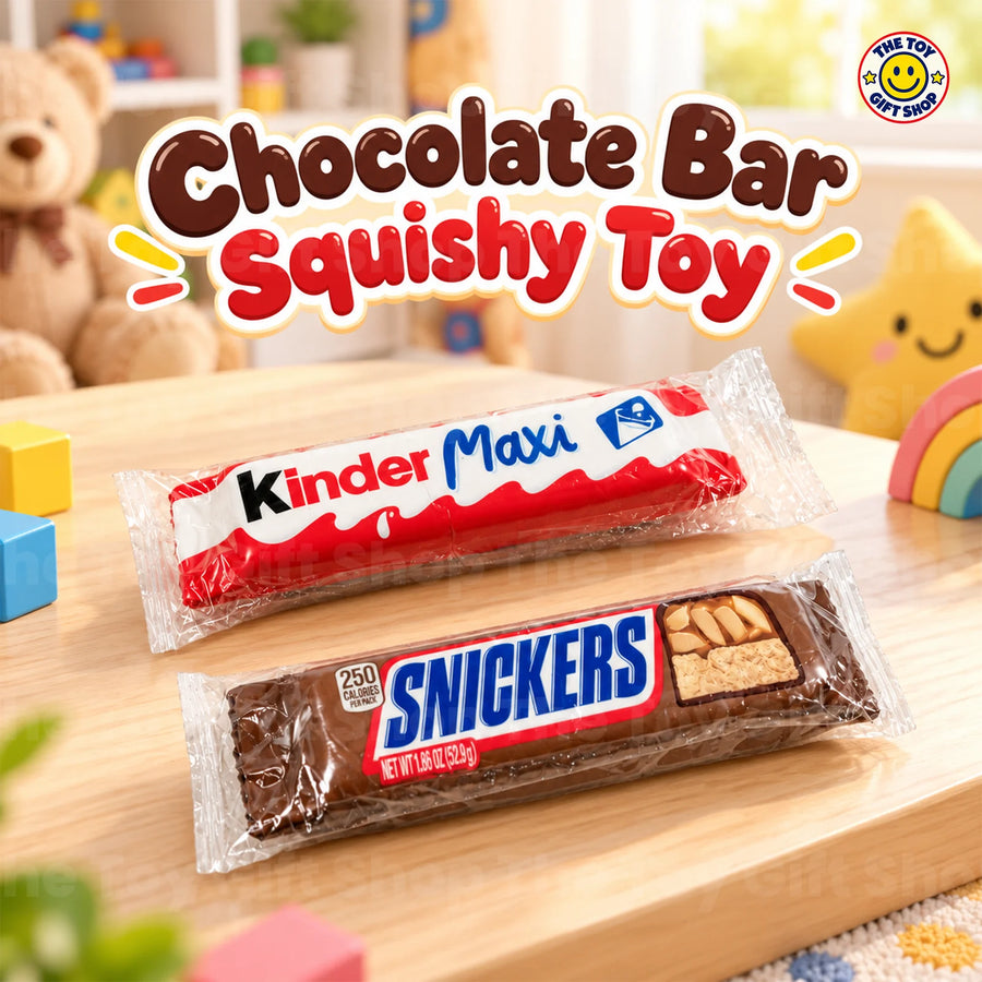 Chocolate Bar Squishy Toy, Kinder Maxi or Snickers – photo 3