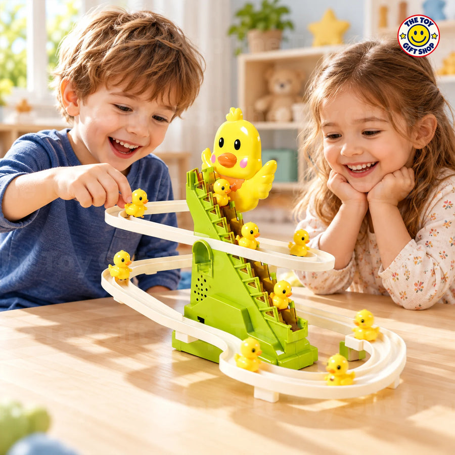 Cute Duck Slide Electric Track Toy – photo 2